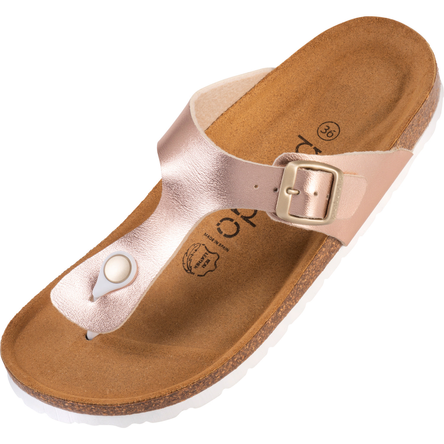 Palado Kos Metallic, Zehentrenner, Damen, Rosegold