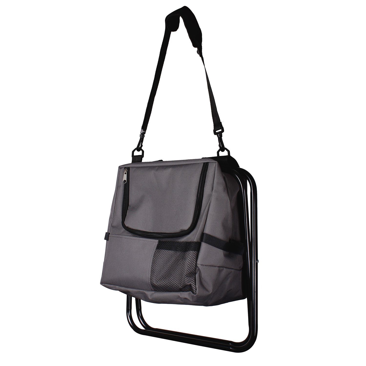 Mojawo Klappstuhl klappbarer Anglerstuhl Campingstuhl mit Kühltasche Blau