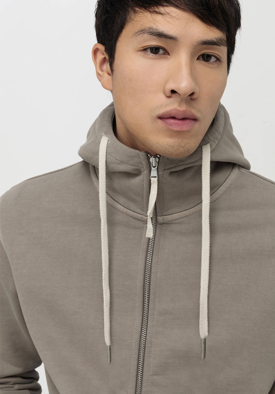 Zip-Hoodie aus reiner Bio-Baumwolle
