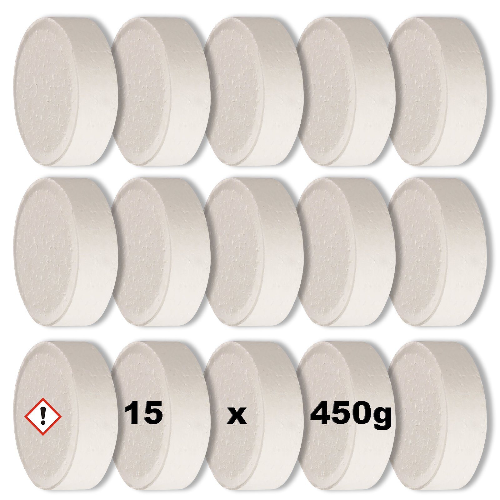 S&E Luftentfeuchter Schlafzimmer Wohnung Nachfüller gegen Schimmel Nachfüllpack, Entfeuchter Granulat Tabs 15 x 450g ohne Duft Nachfüllpackung