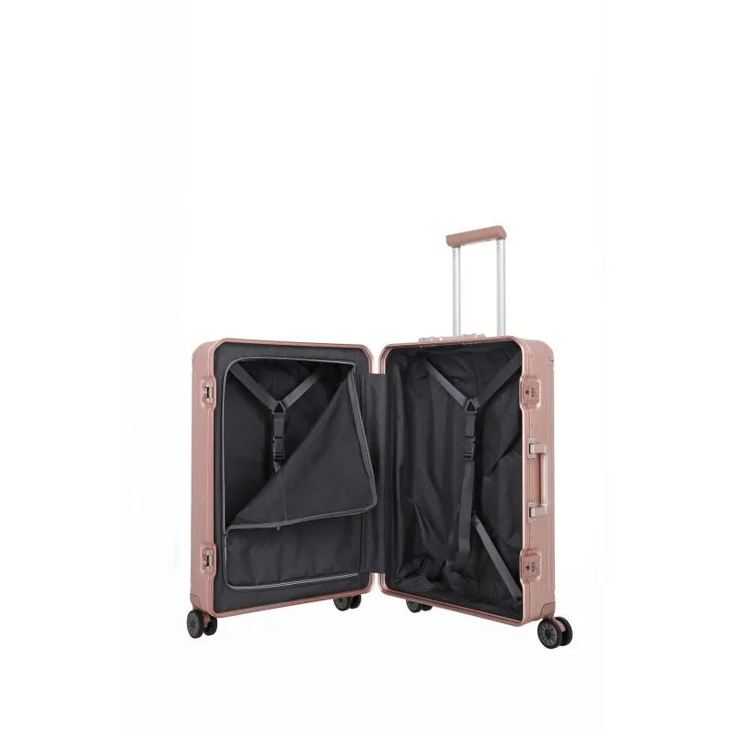 Travelite NEXT Trolley M mit 4 Rollen (67 cm) - Rosé