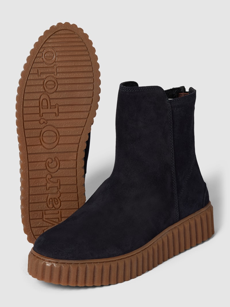 Boots mit Label-Detail Modell 'BIANCA' in marineblau
