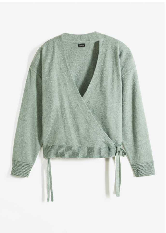 kurze Wickelstrickjacke