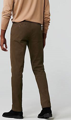MEYER Chino-Hose Micro Print Baumwoll Twill Chino