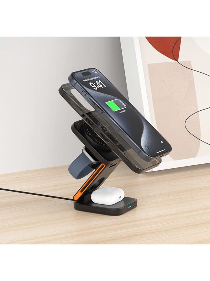 SmartCase Kabellose 3-in-1-Ladestation in Schwarz günstig kaufen onesize