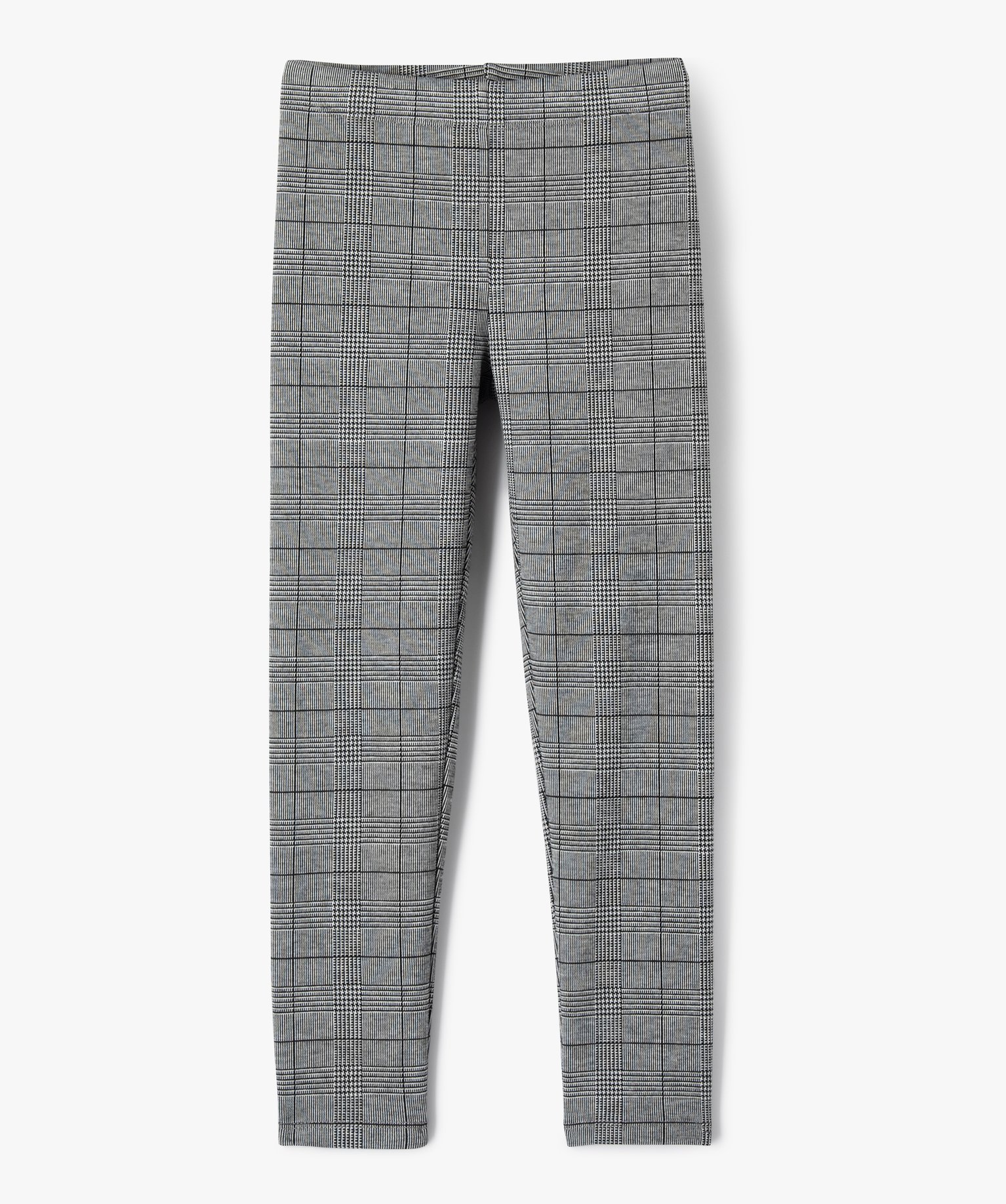 Pantalon en maille motif Prince-de-Galles fille noir | GEMO