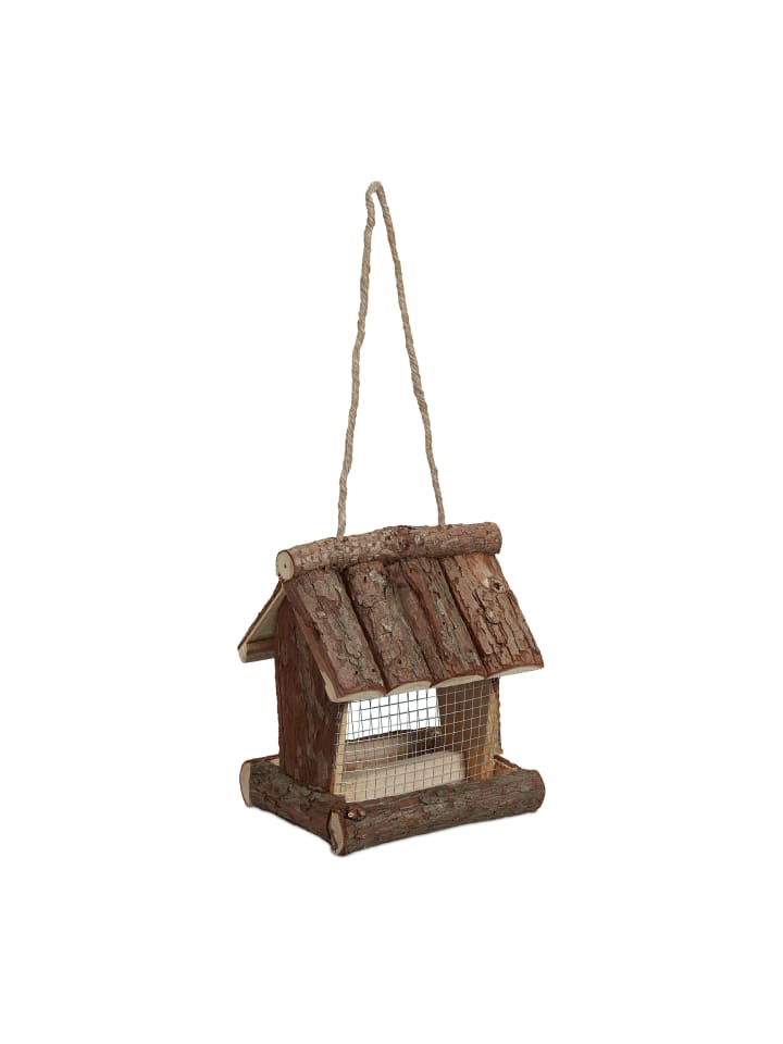 relaxdays Vogelfutterhaus in Natur günstig kaufen onesize