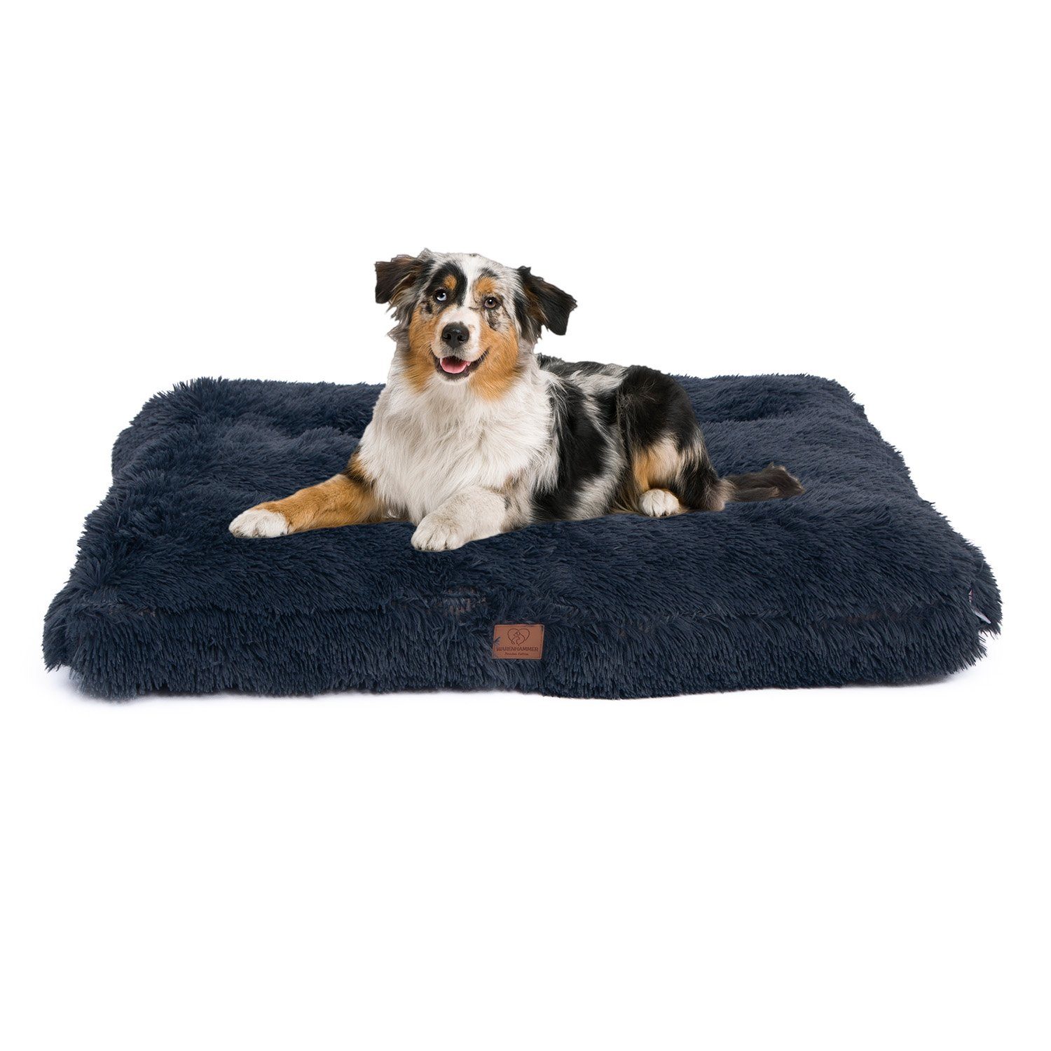 Warenhammer Tierbett Premium Hundebett weicher Plüsch sehr Kuschelig, Flauschiger Plüsch, verschiedene Größen, Bezug Abnehmbar, Maschinenwaschbar
