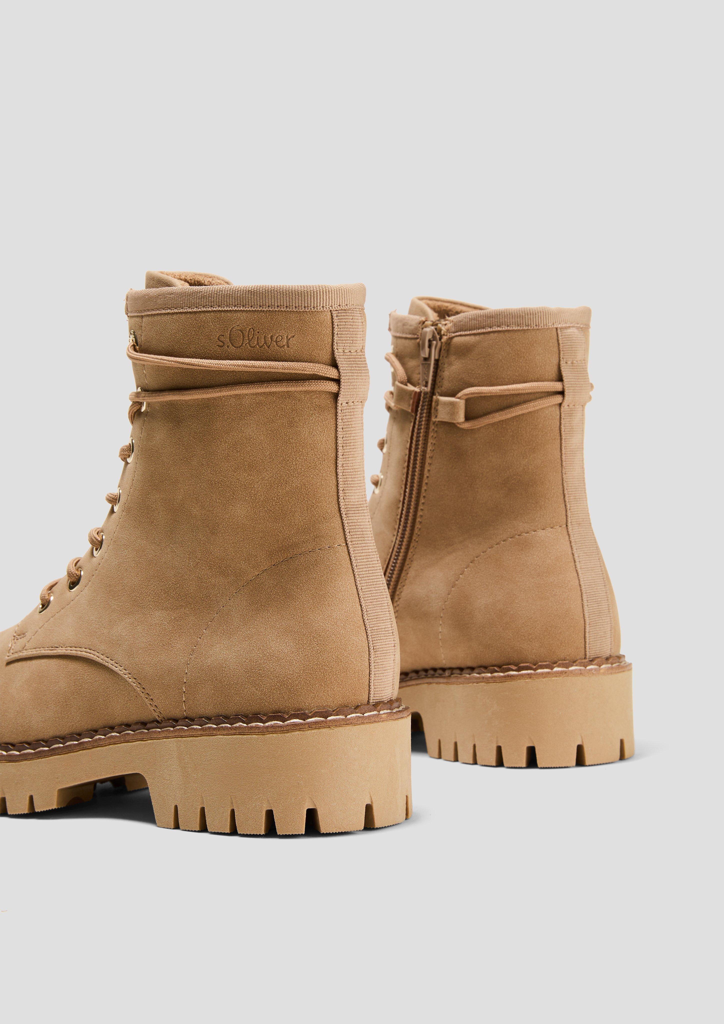 Schnürstiefel in Leder-Optik  6008284-440
