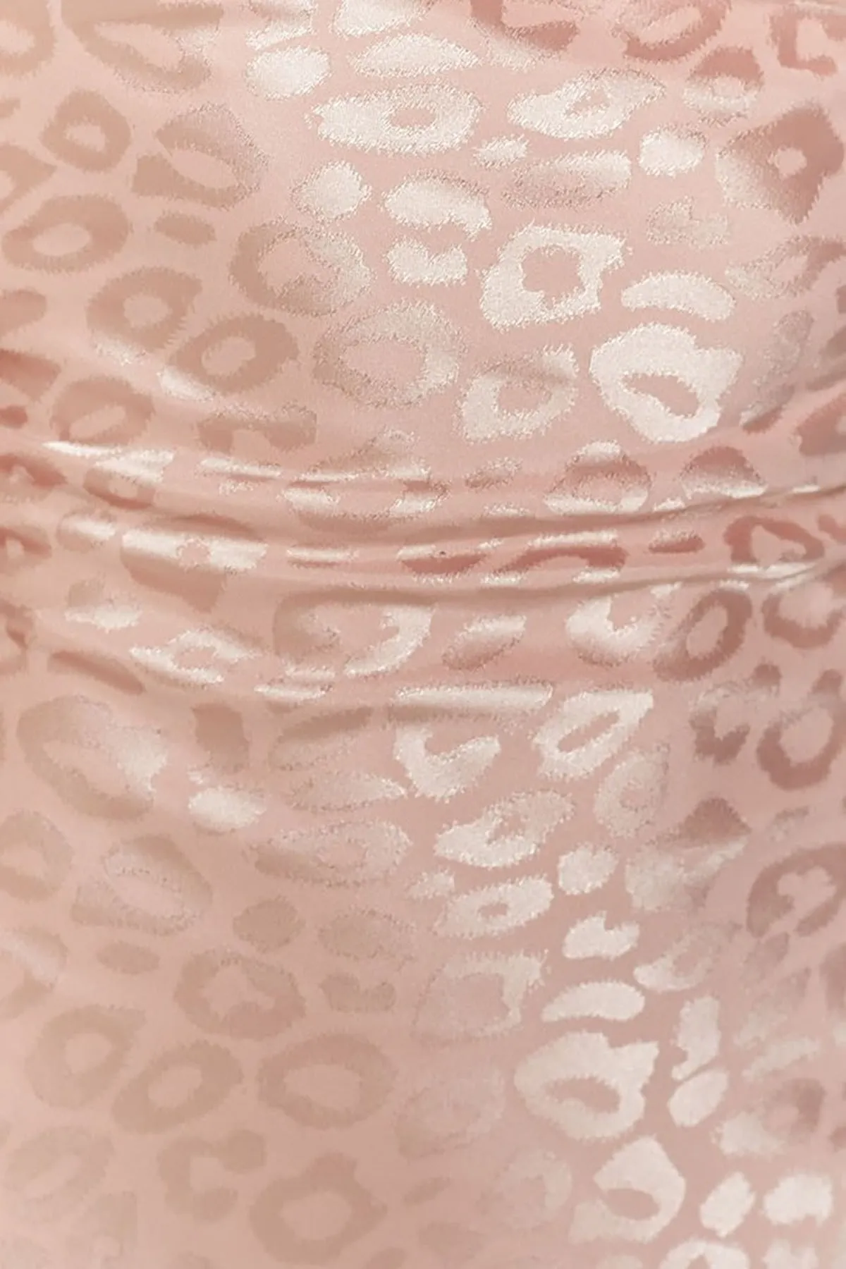 Merry See  Kurzes Nachthemd aus rosa bedrucktem Satin für Damen