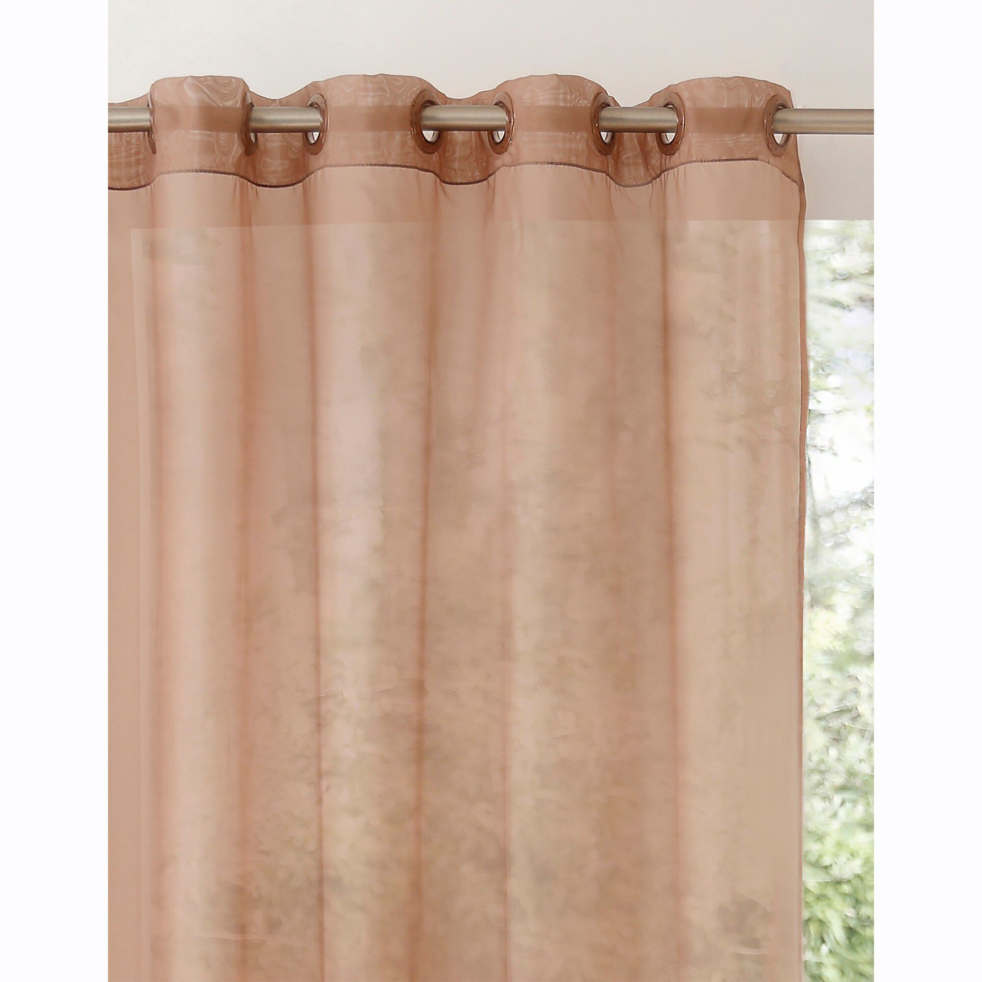 Panneau voile uni finition œillets