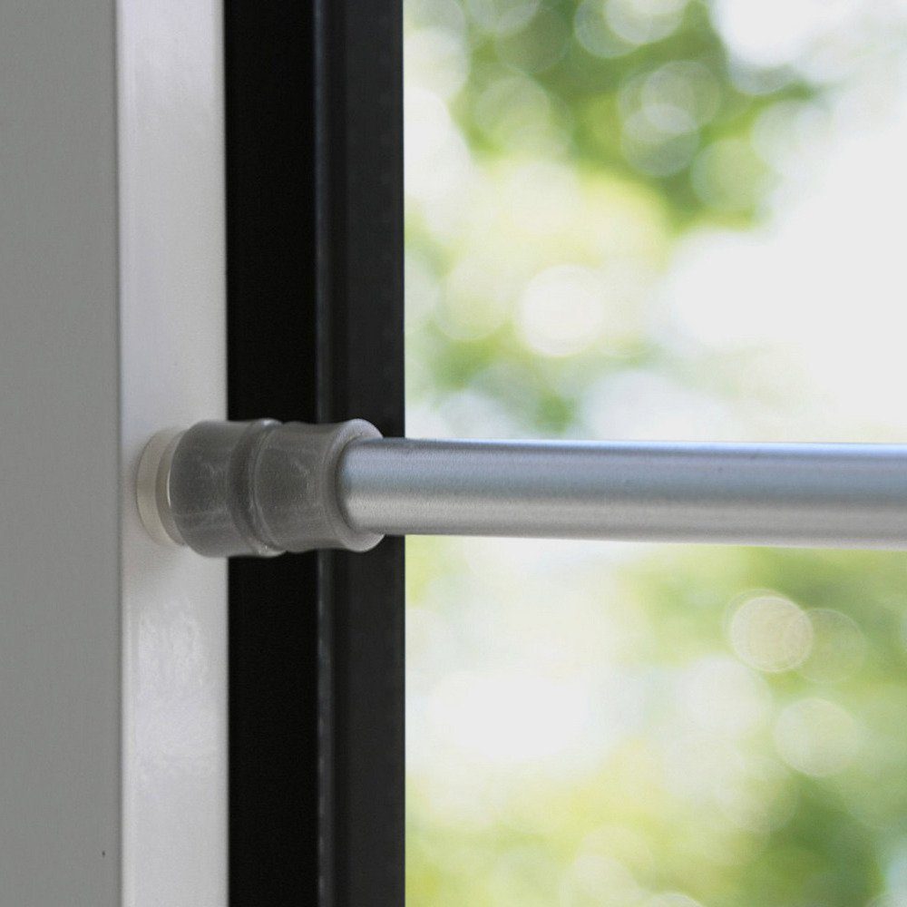 Gardinenstange Klemmstange Klemmfix Flex für Scheibengardine mit Schraubtechnik, Sonnenschutz-HH, ausdrehbar, geklemmt, ohne Bohren