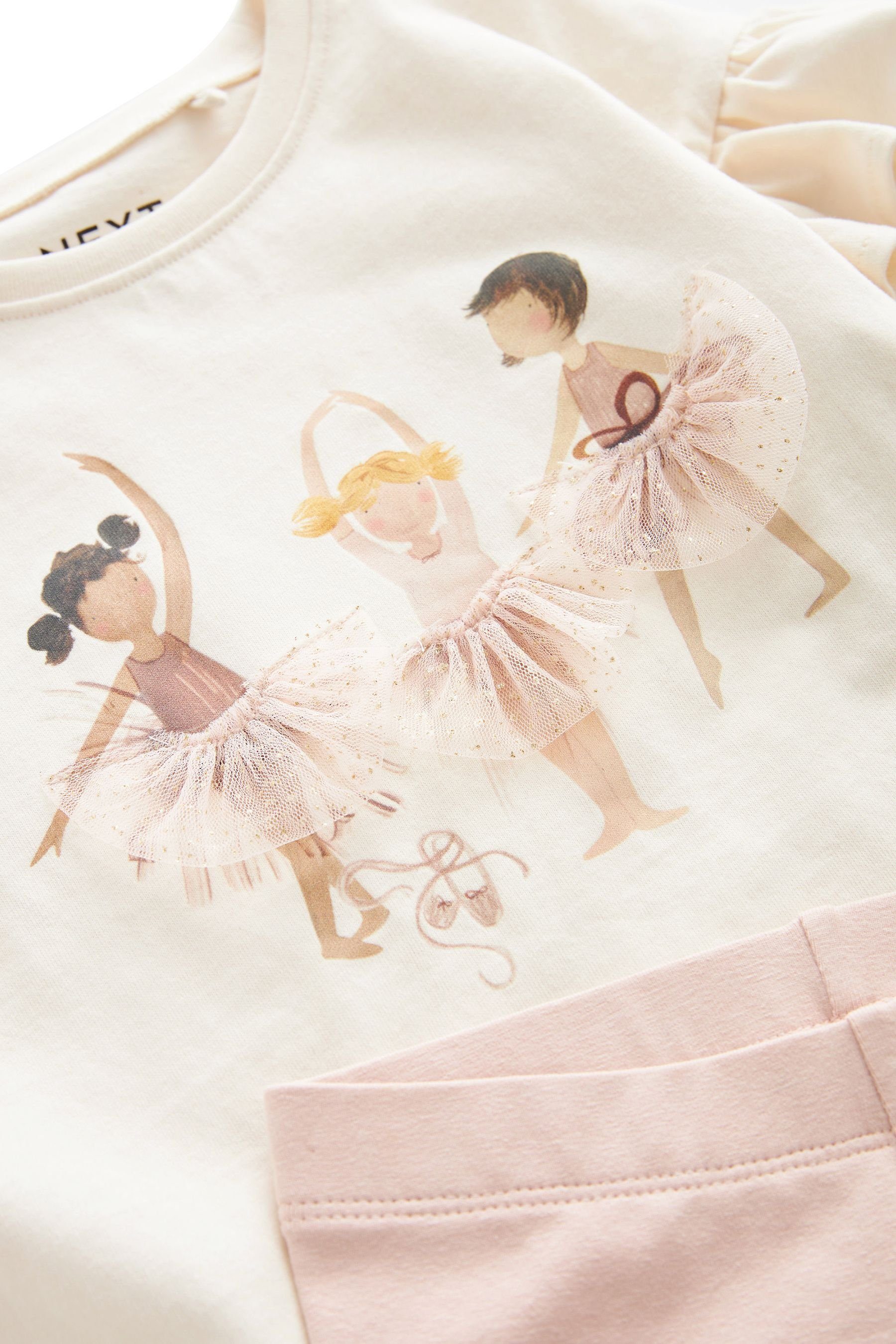 Next Shirt & Leggings Ballerina-Set mit Langarmshirt und Leggings (2-tlg)