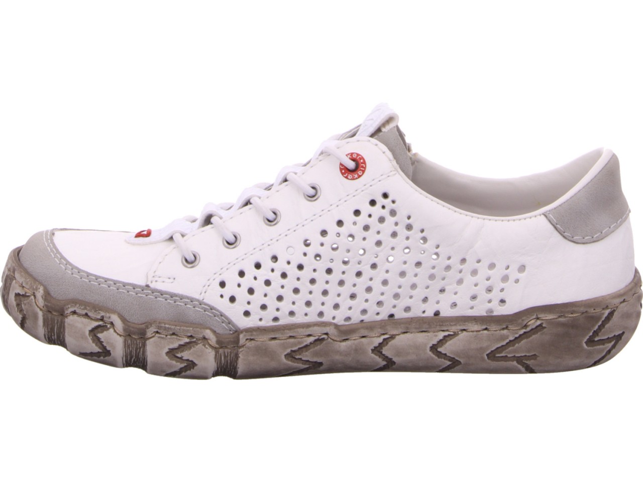 RIEKER Sportliche Slipper weiss