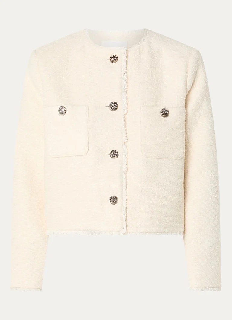 Chaqueta bouclé Mera con bolsillos en el pecho de ba&sh