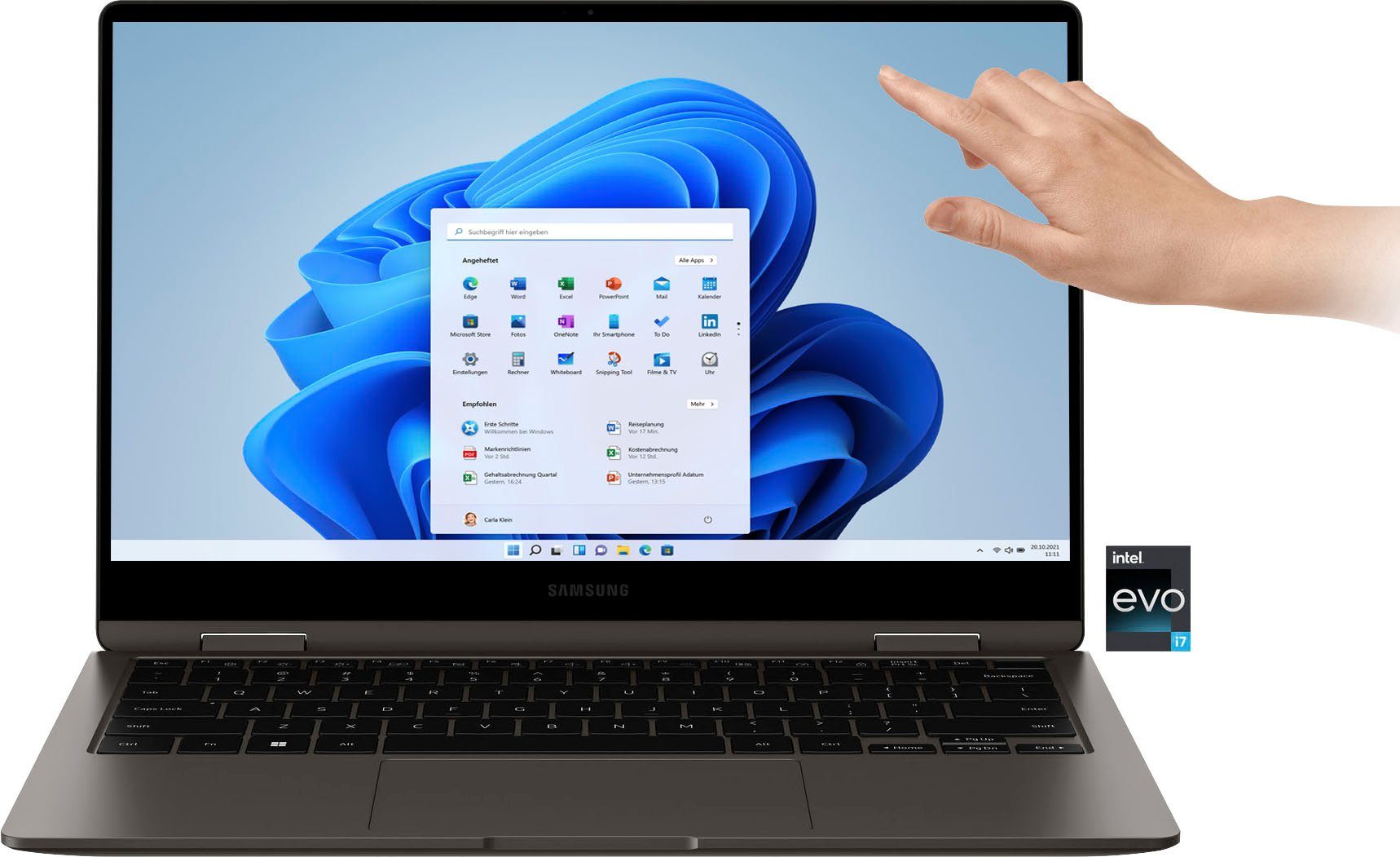 Samsung Galaxy Book3 360 Notebook (33,78 cm/13,3 Zoll, Intel Core i7 1360P, Iris Xe Graphics, 512 GB SSD)