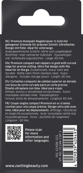 ZWILLING Beauty Premium Kompakt-Nagelknipser - gold Nagelknipser