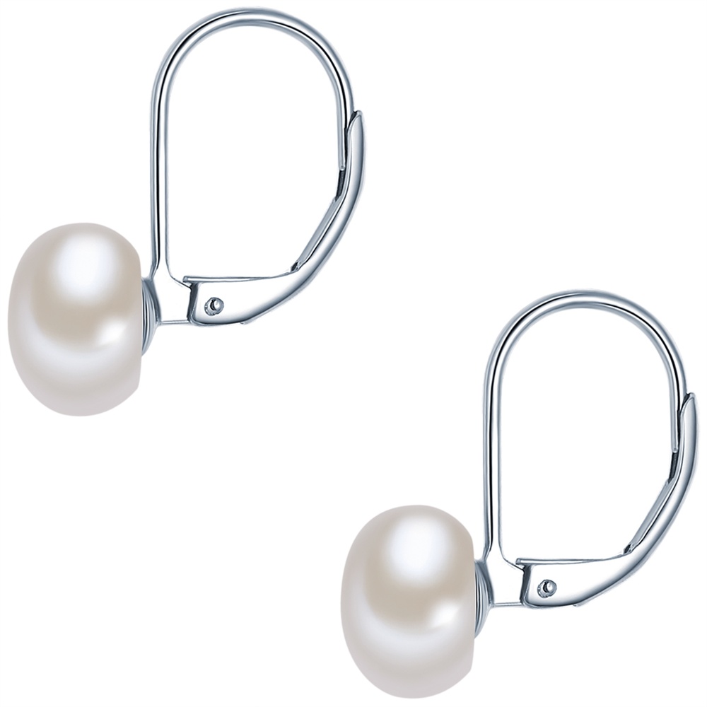Valero Pearls Boucles d'oreille en perle Argent sterling Perle de culture d'eau douce en Argent Boucles d'oreilles