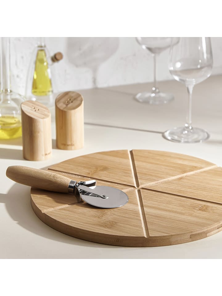 Homla Pizza-Servierplatte ''Bambou'' in Beige - Ø 32 cm günstig kaufen onesize