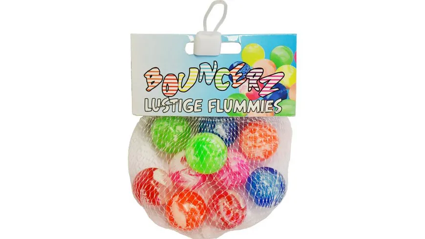 Kögler - Bouncerz, Multicolor Flummis, 10er Set, Bälle im Netz, 25mm