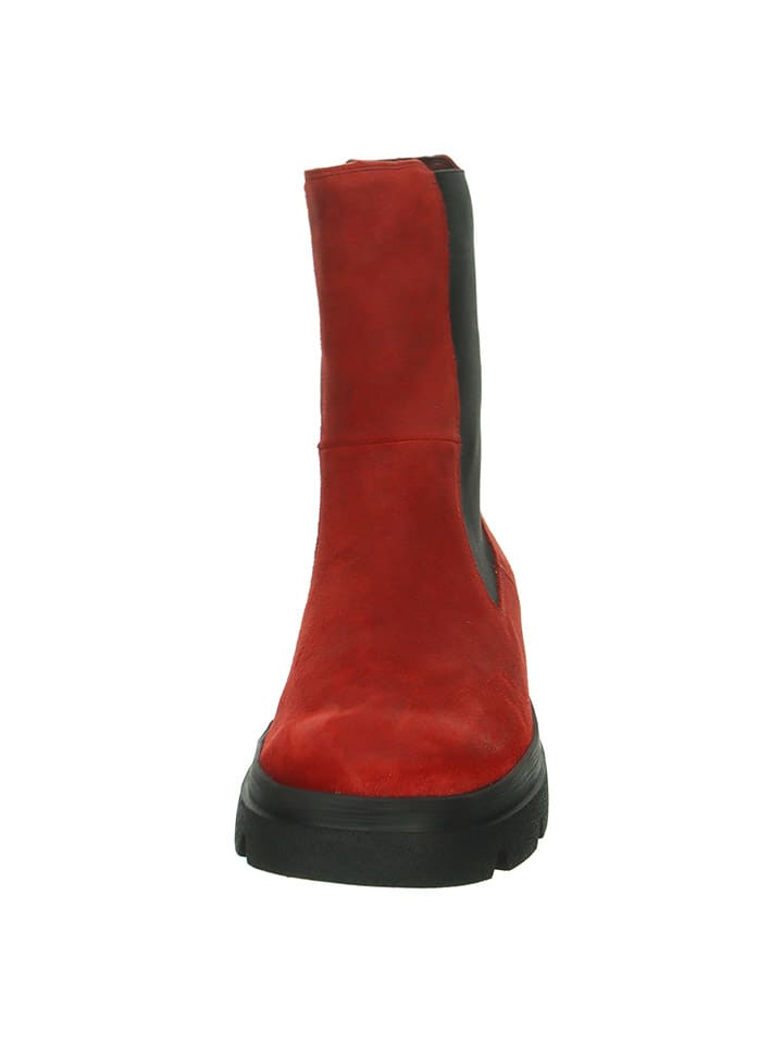 Think! Leder-Chelsea-Boots in Rot günstig kaufen