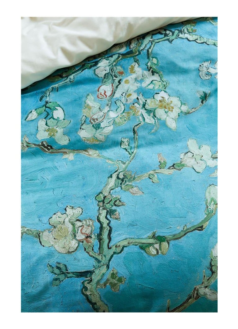 Parure de lit en satin de coton motif amandier du musée Van Gogh - comprenant les taies d'oreiller