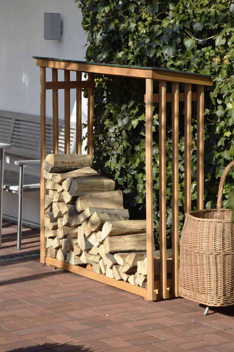 dobar Großes Outdoor-Kaminholzregal XL aus Holz