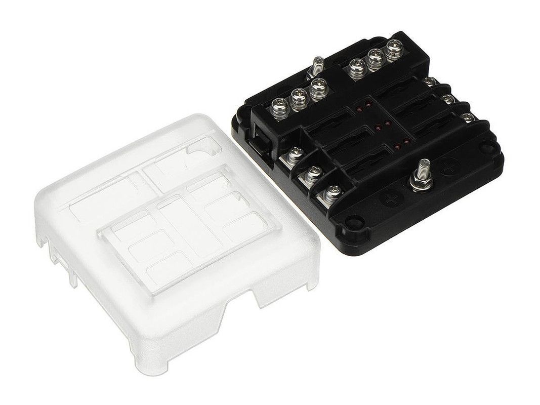 Car Systems 6 Flachsicherung halter mit LED