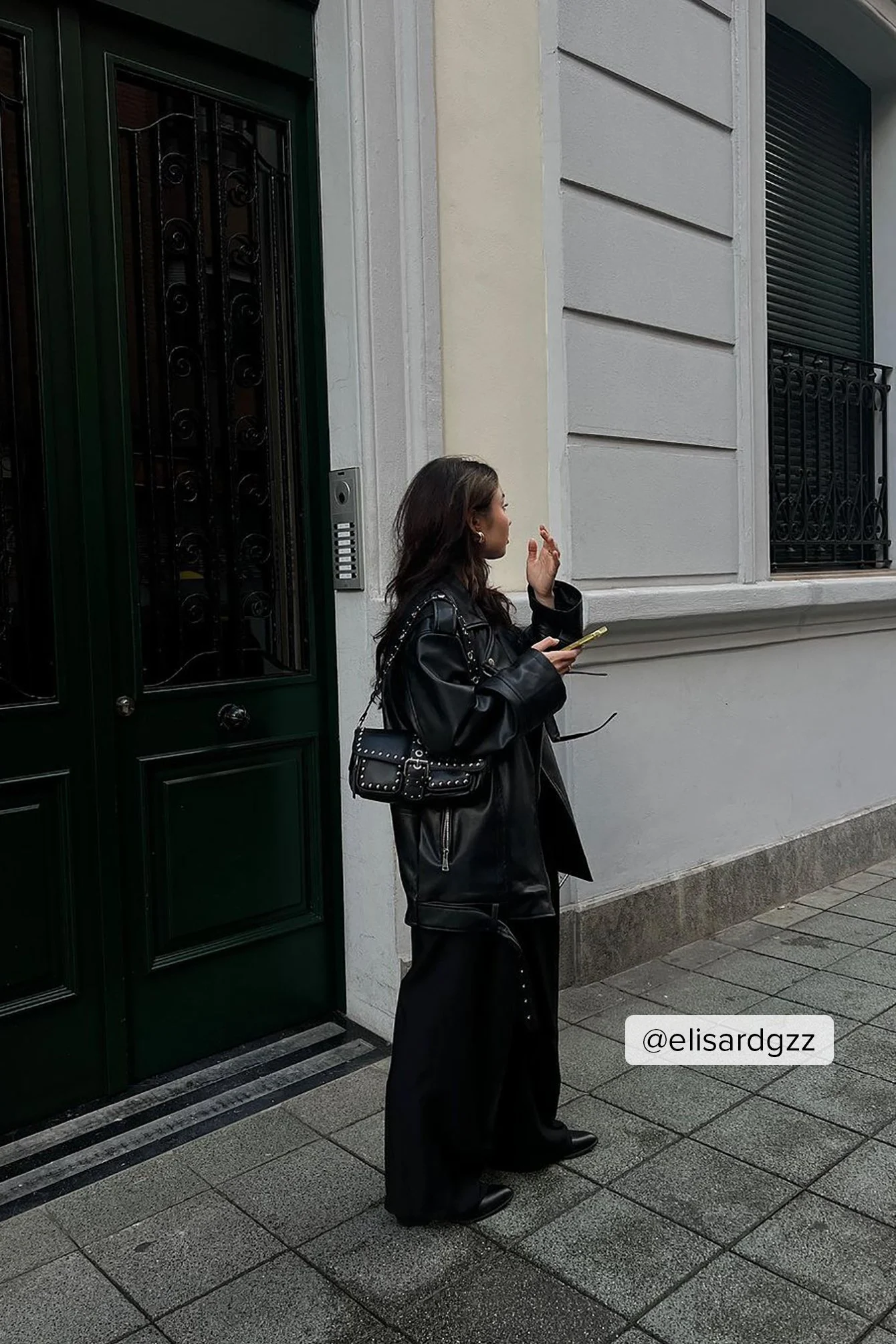 Oversized-PU-Bikerjacke
