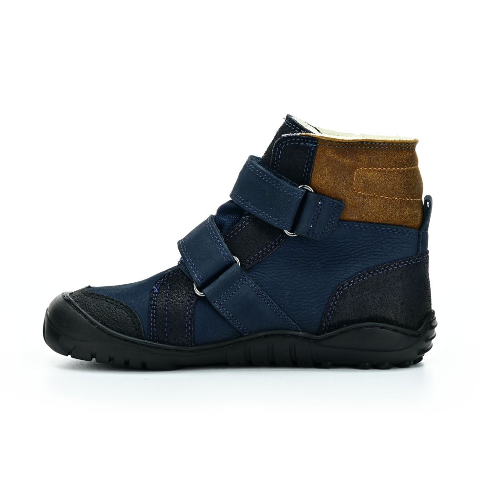 Koel4kids Milo 2.0 Hydro WP Navy/Cognac Winterbarfußschuhe