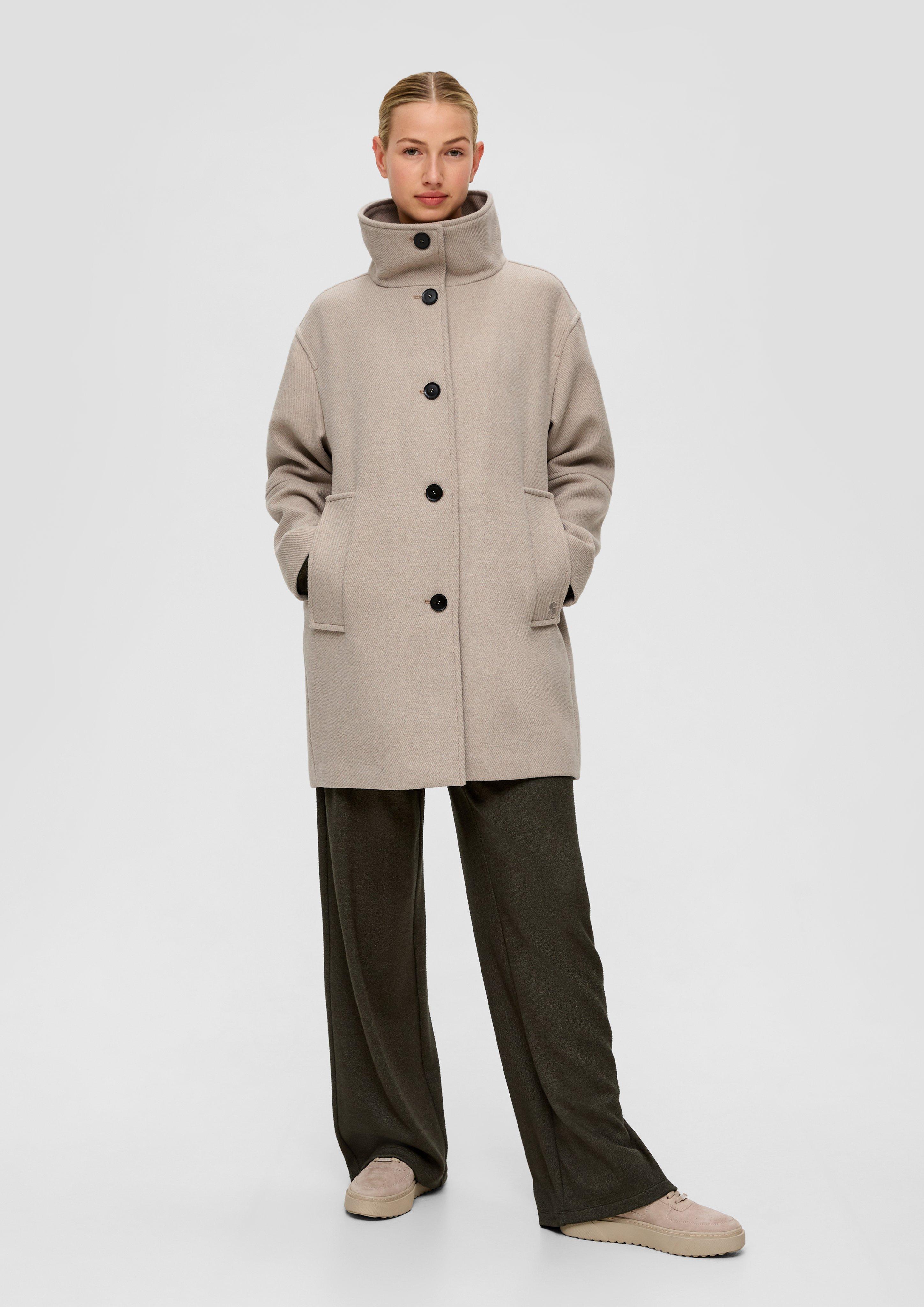 Twill-Mantel aus Wollmix  2137055-82W2