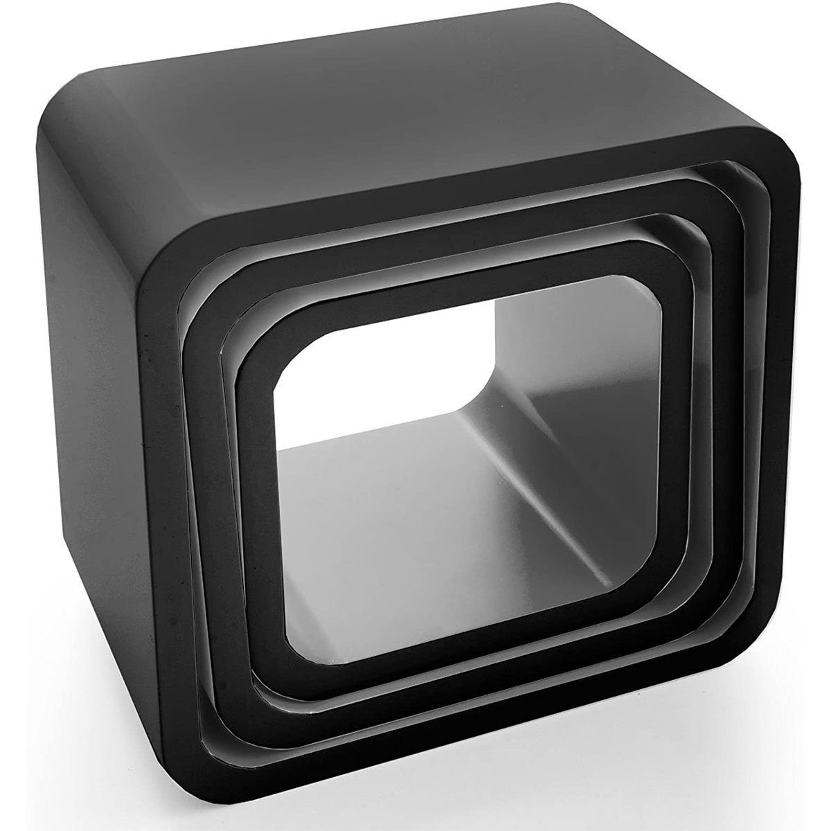 Floordirekt Wandregal Cambridge, Dekoregal in 4 Farben, Wandregal, ideal im Wohnzimmer, 3-teilig, Cube Regal