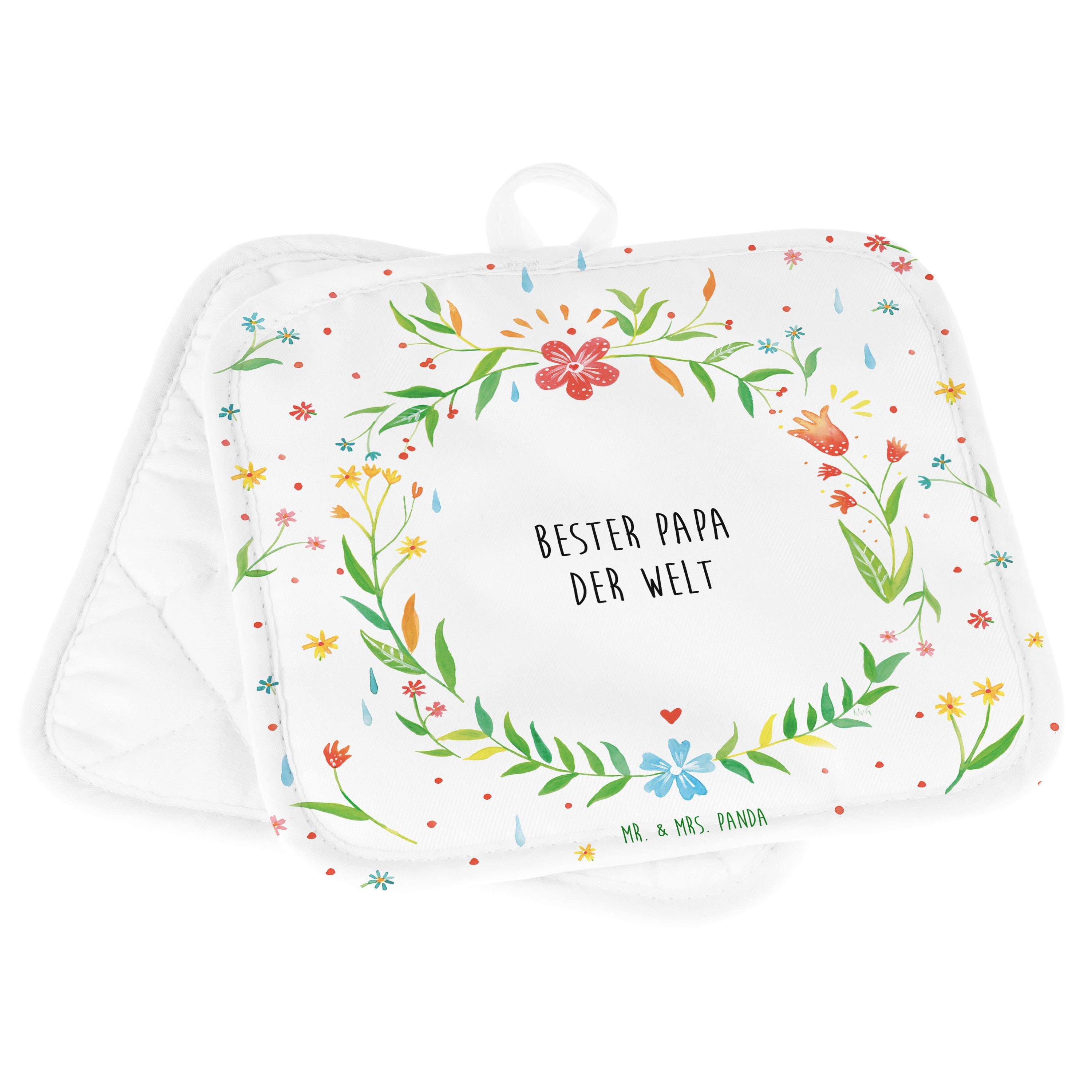 Mr. & Mrs. Panda Topflappen Papa - Geschenk, Paps, Kleinigkeit, Bester, Topfuntersetzer, Topflapp, (1-tlg)
