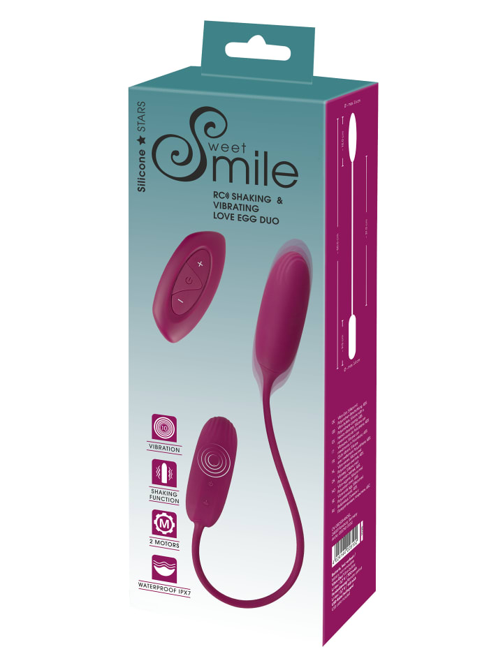 Sweet Smile Vibro-Ei RC Shaking & Vibrating Love Egg Duo in rot günstig kaufen 50 cm