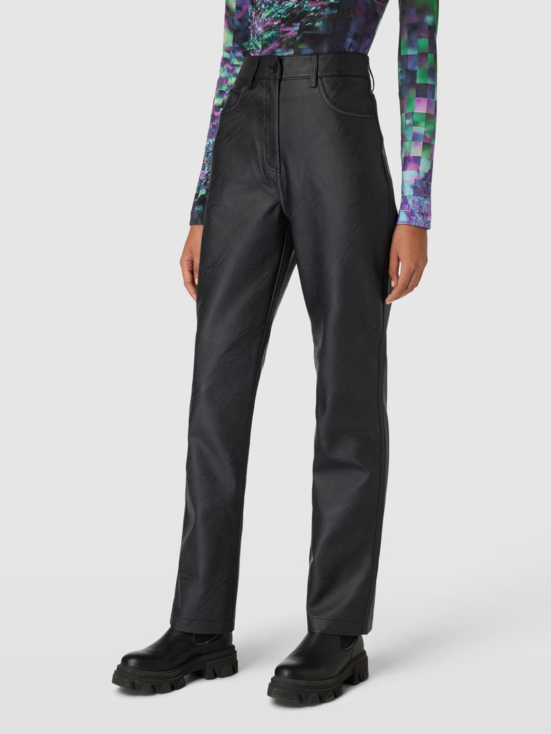 Hose in Leder-Optik in black