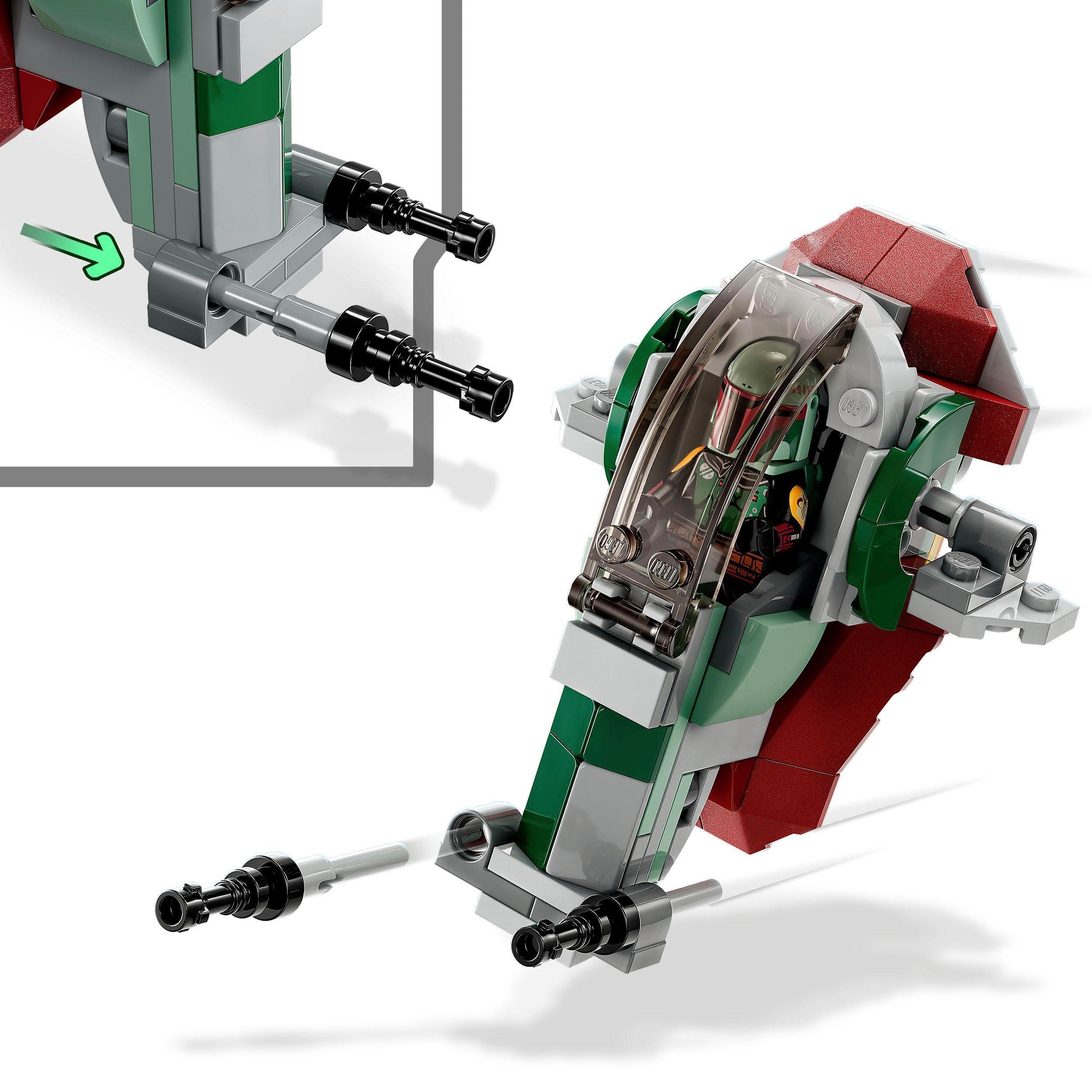 LEGO® Konstruktionsspielsteine Boba Fetts Starship™ – Microfighter (75344), LEGO® Star Wars, Made in Europe