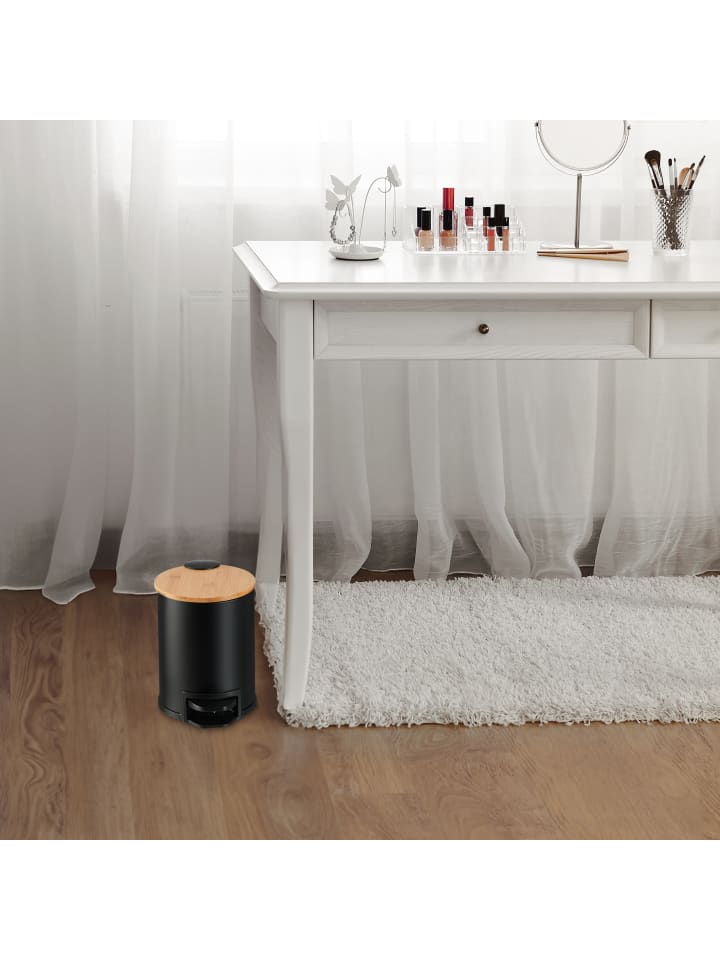 relaxdays Mülleimer Bad in Schwarz - 3 l günstig kaufen onesize