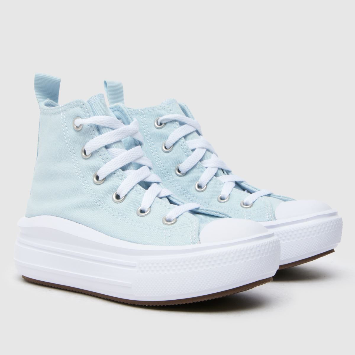 Converse vita & pl blå All Star Hi Move flickor juniorsneakers