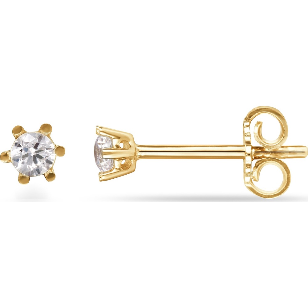 FAVS Boucles d'oreilles à fermoir à poussette 375 Or jaune Boucles d'oreilles