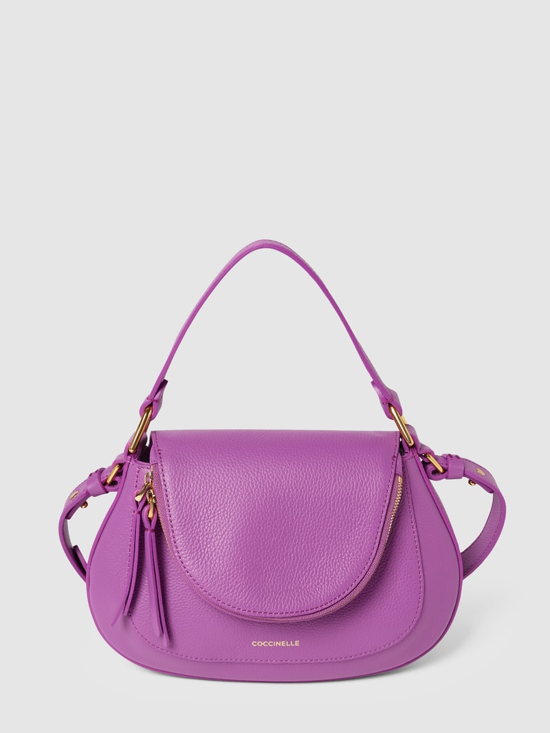 Handtasche mit Label-Print Modell 'COCCINELLESOLE' in fuchsia
