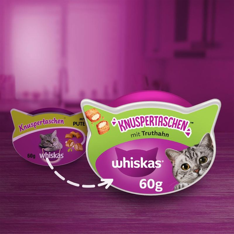 Sparpaket Whiskas Knuspertaschen 8 x 60 g zu TOP-Preisen | bitiba
