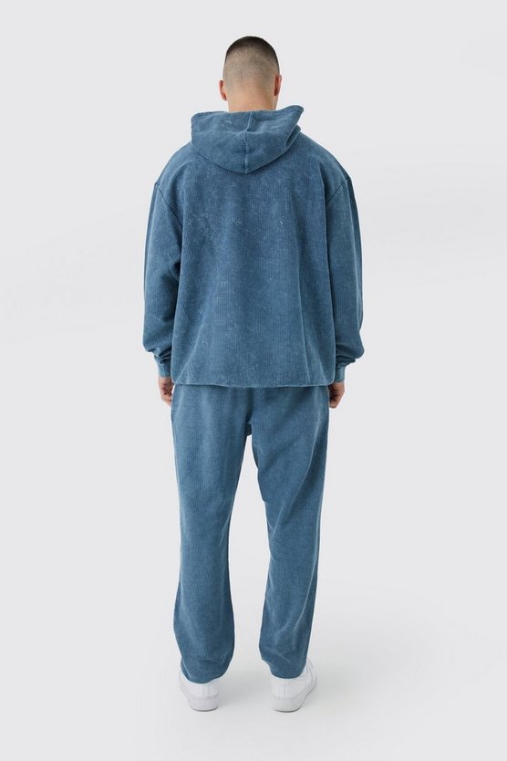 Tall Oversize Cord-Trainingsanzug mit Kapuze