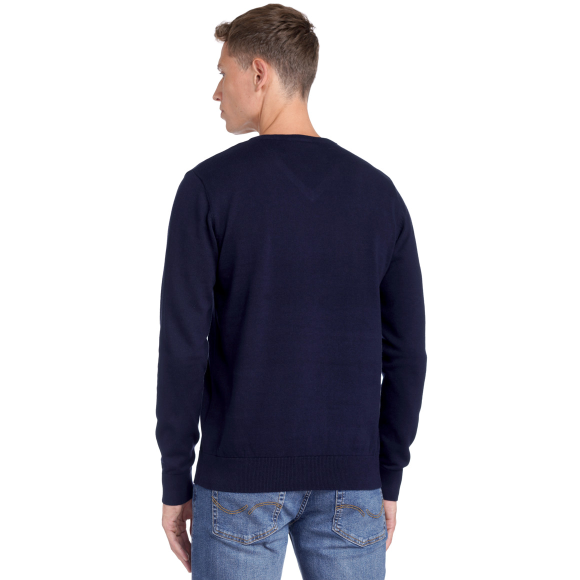 Herren Feinstrickpullover mit V-Ausschnitt