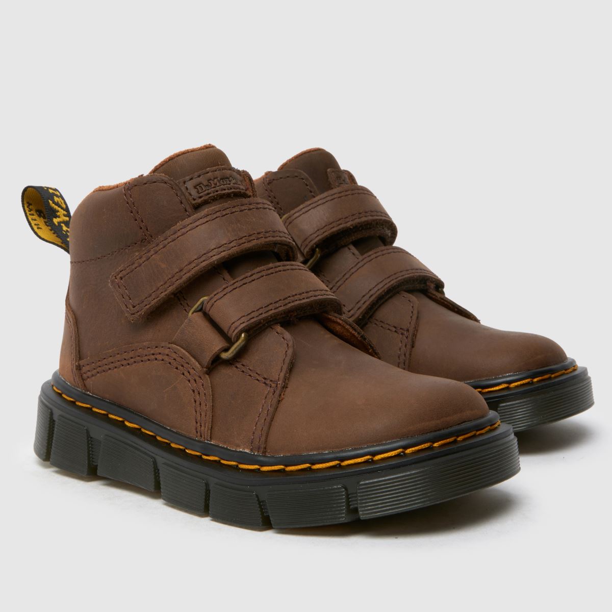 Dr Martens mörkbruna Raffe Eo Pojkar Junior Stövlar