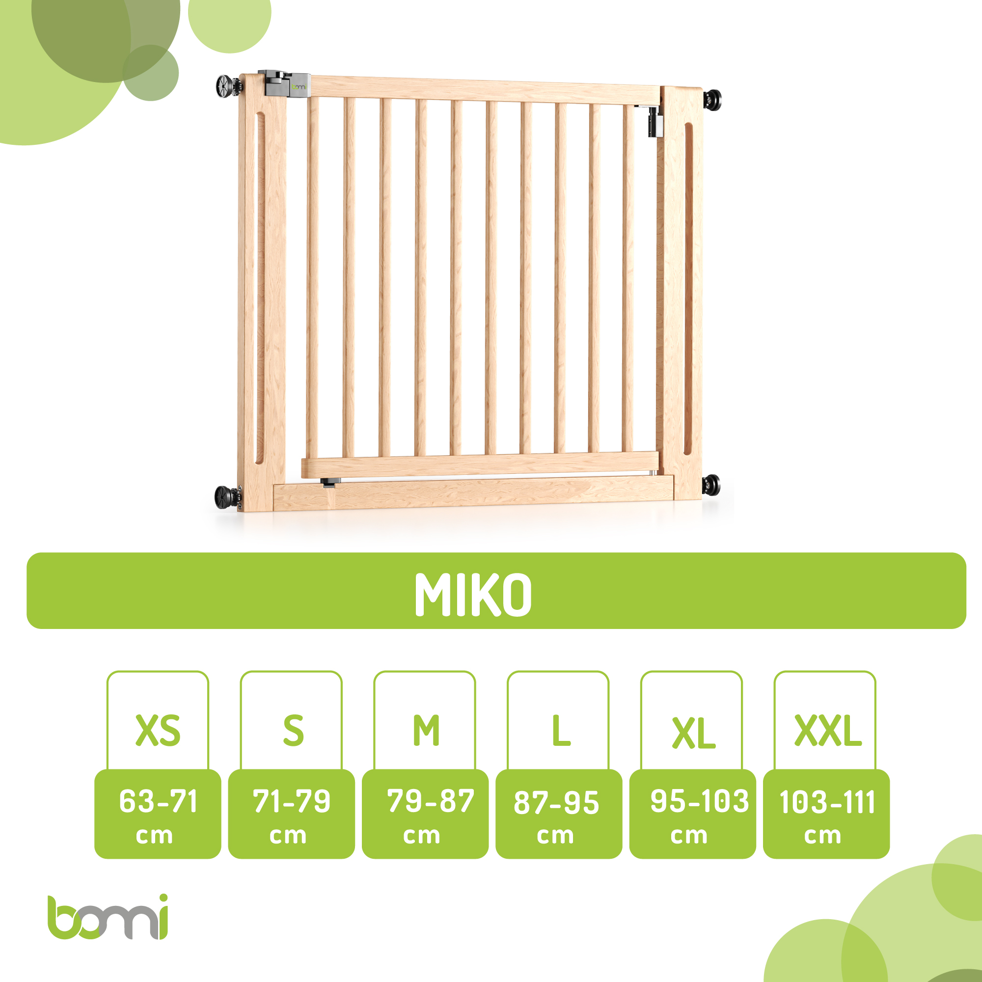 bomi Türschutzgitter & Hundeklappen bomi Türschutzgitter Miko 63-111 cm M