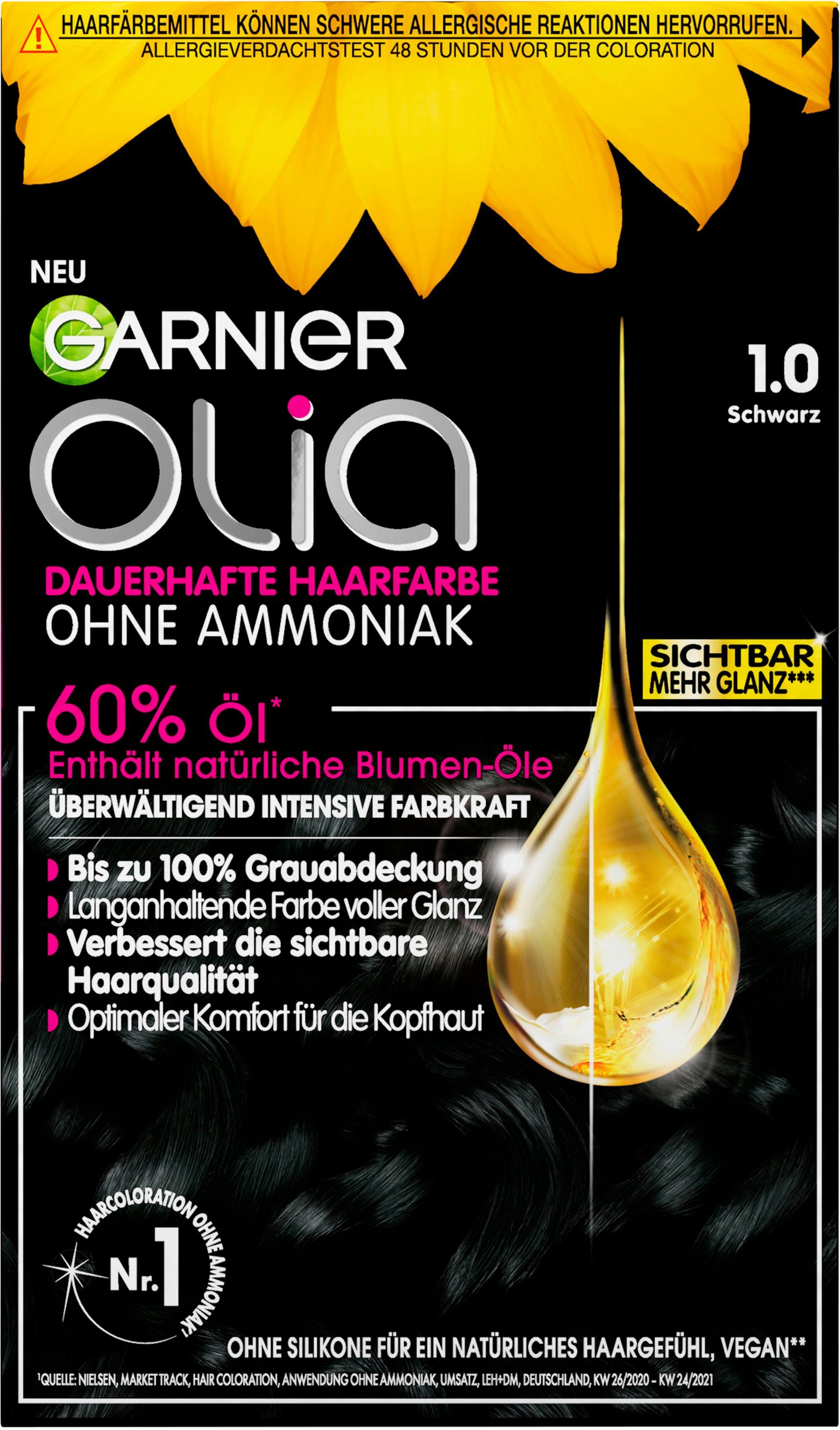 GARNIER Coloration Garnier Olia dauerhafte Haarfarbe, Set, 3-tlg., Ölbasis
