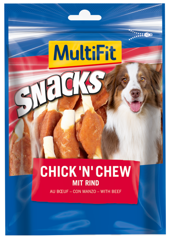 MultiFit Snacks MultiFit Snacks Chick 'n' Chew Nr.3 mit Rind 500 g