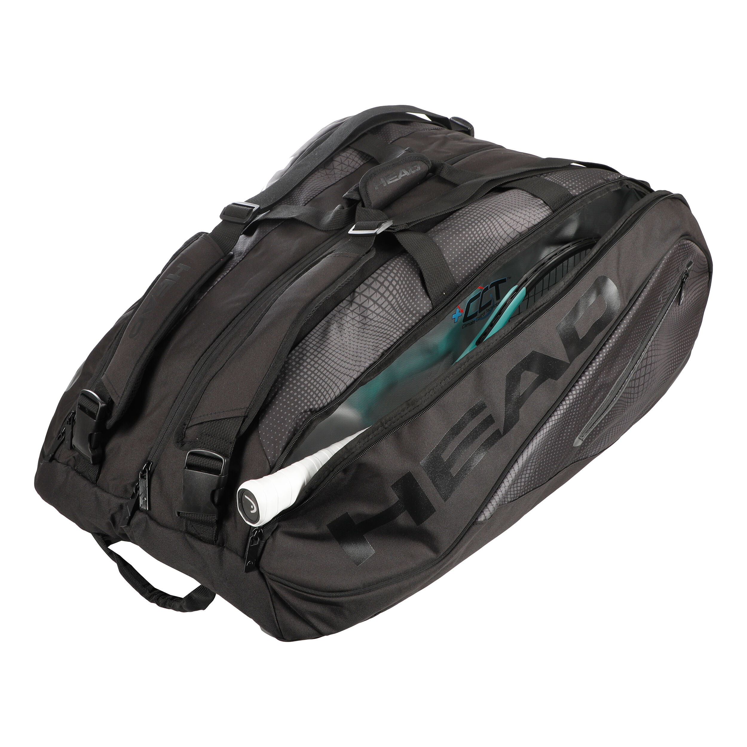 Tour Team 15R Megacombi Schlägertasche Special Edition - Schwarz, Schwarz Glänzend