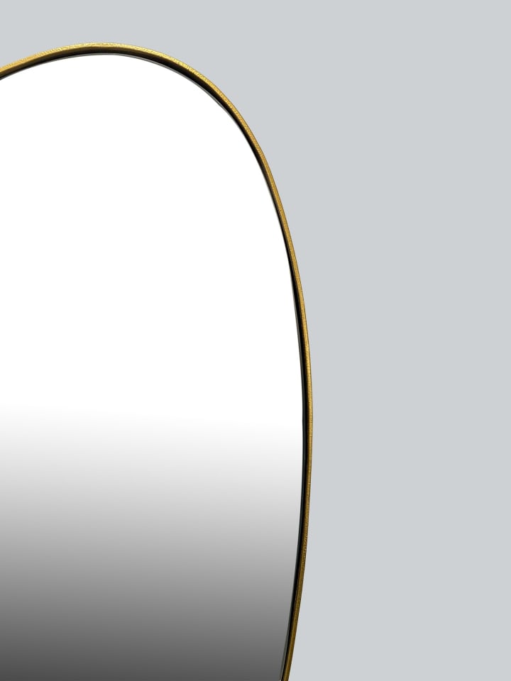KADIMA DESIGN Wandspiegel Asymmetrisch 46x70 cm Metall Design Hängespiegel , günstig kaufen onesize