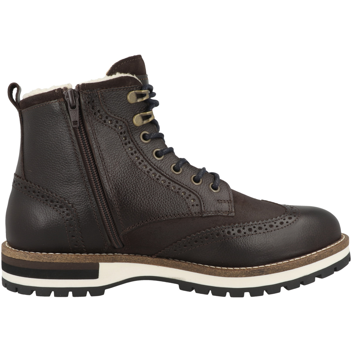 Pantofola d'Oro Tocchetto Fur Uomo High Schnürboots dunkelbraun